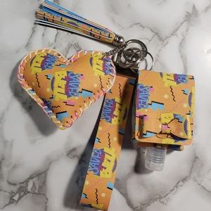 Bundled Keychain with Hand Sanitizer